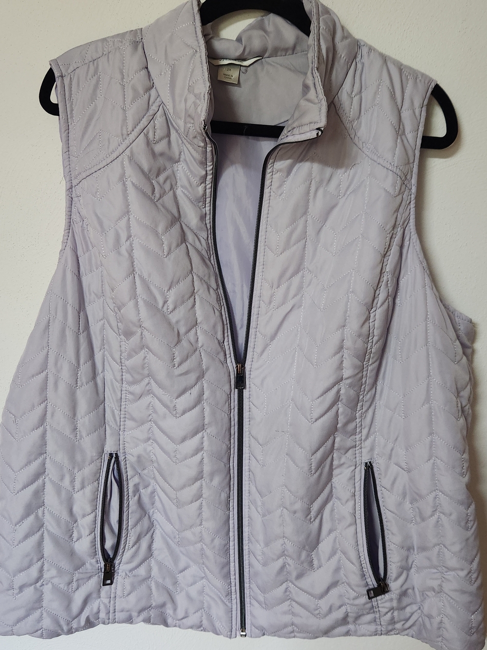 CJ Banks Light Purple Sleeveless Zip Front Vest Size 2X